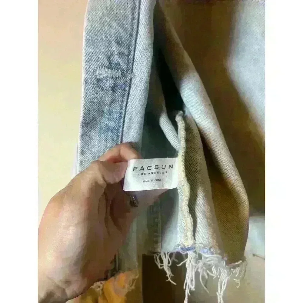 Pacsun cropped jean jacket size M/L in excellent condition - Picture 7 of 9